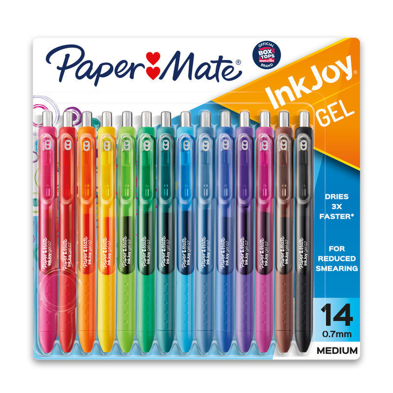 Paper Mate InkJoy Gel Pens, Medium Point, 0.7 mm, Assorted Barrels, Assorted Ink Colors, Pack Of 14 (Min Order Qty 4) MPN:1951636