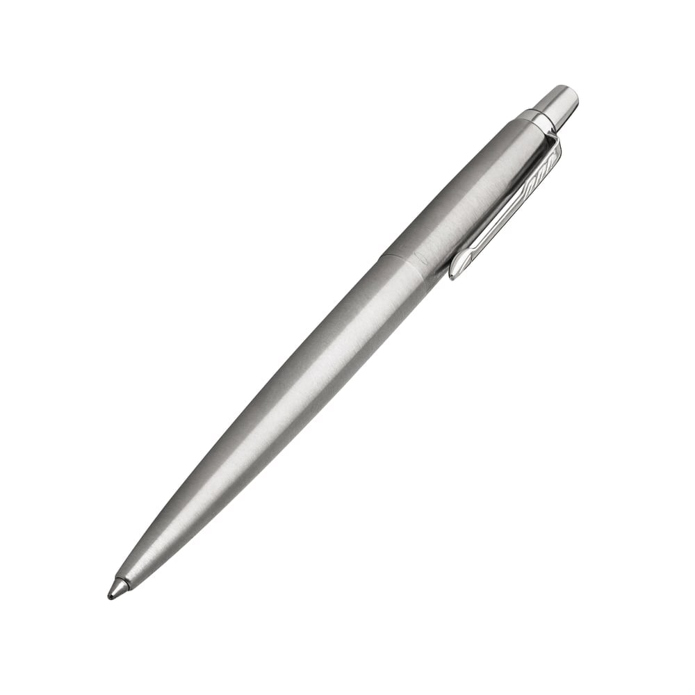 Parker Jotter Ballpoint Pen, Medium Nib, 0.7 mm, Stainless Steel Barrel, Blue Ink (Min Order Qty 4) MPN:1953170