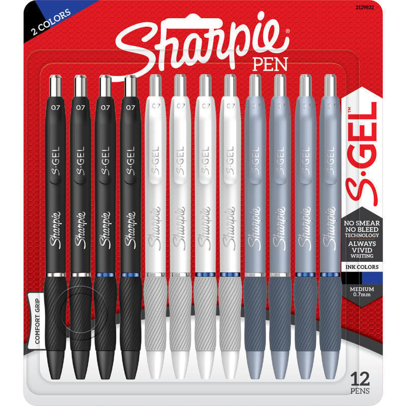 Sharpie S-Gel Fashion Barrel Gel Pens, Medium Point, 0.7 mm, Assorted Barrel, Assorted Ink, Pack Of 12 Pens (Min Order Qty 5) MPN:2129832