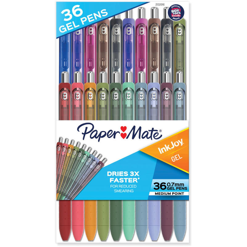 Paper Mate InkJoy Gel Pens, Pack Of 36, Medium Point, 0.7 mm, Assorted Colors (Min Order Qty 2) MPN:PAP2132016