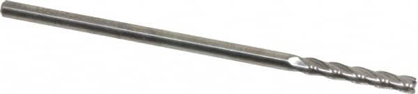 Square End Mill: 1/8'' Dia, 3/4'' LOC, 1/8'' Shank Dia, 3'' OAL, 4 Flutes, Solid Carbide MPN:17001480