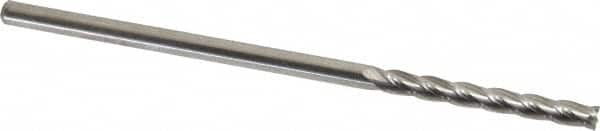 Square End Mill: 1/8'' Dia, 1'' LOC, 1/8'' Shank Dia, 3'' OAL, 4 Flutes, Solid Carbide MPN:17001481