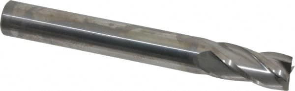 Square End Mill: 1/2'' Dia, 1'' LOC, 1/2'' Shank Dia, 4'' OAL, 4 Flutes, Solid Carbide MPN:17001499