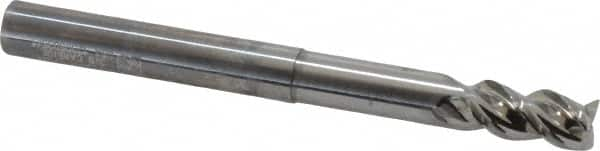 Square End Mill: 3/8'' Dia, 3/4'' LOC, 3/8'' Shank Dia, 4'' OAL, 3 Flutes, Solid Carbide MPN:17002224