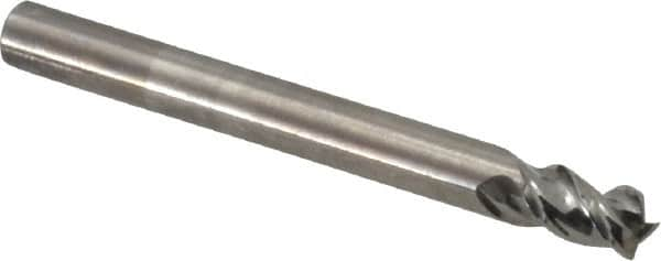 Square End Mill: 1/4'' Dia, 3/8'' LOC, 1/4'' Shank Dia, 2-1/2'' OAL, 3 Flutes, Solid Carbide MPN:17003140