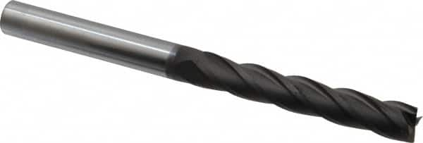 Square End Mill: 1/2'' Dia, 3'' LOC, 1/2'' Shank Dia, 6'' OAL, 4 Flutes, Solid Carbide MPN:17004612