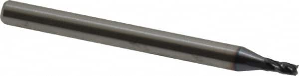 Square End Mill: 1/16'' Dia, 1/8'' LOC, 1/8'' Shank Dia, 1-1/2'' OAL, 4 Flutes, Solid Carbide MPN:17005469