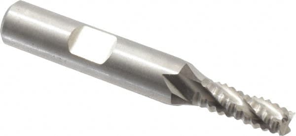 Square End Mill: 1/4'' Dia, 5/8'' LOC, 3/8'' Shank Dia, 2-7/16'' OAL, 4 Flutes, Cobalt MPN:17013591