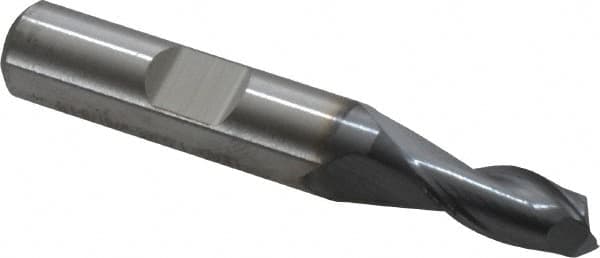 Square End Mill: 9/32'' Dia, 9/16'' LOC, 3/8'' Shank Dia, 2-5/16'' OAL, 2 Flutes, Cobalt MPN:17016369