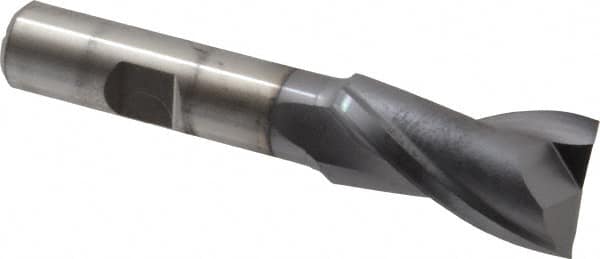 Square End Mill: 3/4'' Dia, 1-5/16'' LOC, 1/2'' Shank Dia, 3-5/16'' OAL, 2 Flutes, Cobalt MPN:17016378