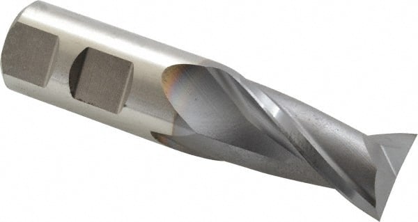 Square End Mill: 7/8'' Dia, 1-1/2'' LOC, 7/8'' Shank Dia, 3-3/4'' OAL, 2 Flutes, Cobalt MPN:17016380