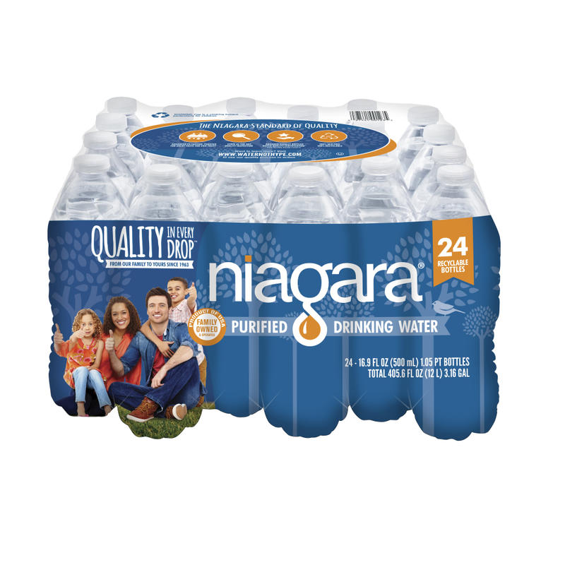 Niagara Purified Drinking Water Bottles, 16.9 Fl Oz, Pack Of 24 Bottles (Min Order Qty 5) MPN:NDW05L24PDRPBN84