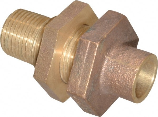 Cast Copper Pipe Bulkhead: 1/2