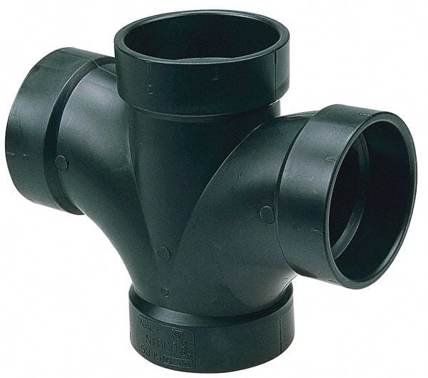 Drain, Waste & Vent Double Sanitary Tee: 2 x 1-1/2 x 1-1/2