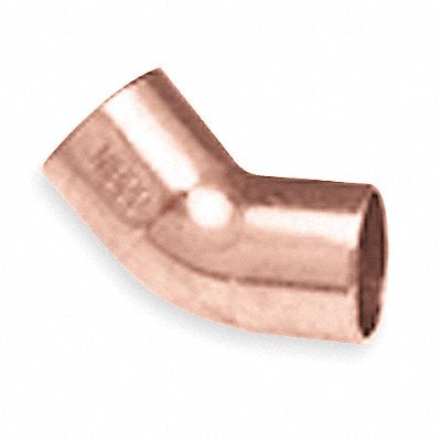 Elbow 45 Deg Wrot Copper 1/8 Tube CxC MPN:606 1/8