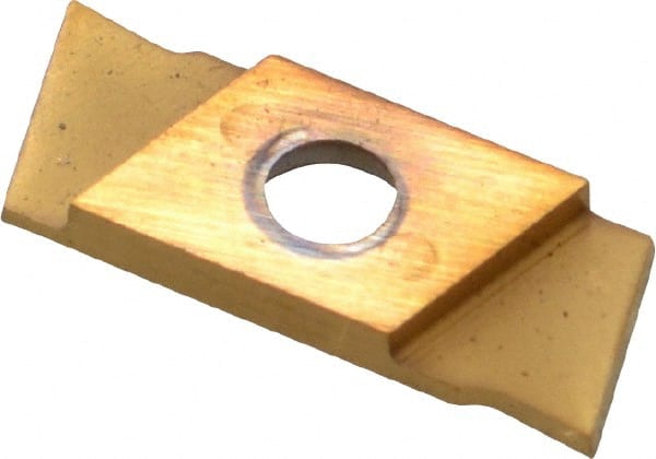 Cutoff Insert: GIE-7-GP-1.0 L-R GOLD, Carbide, 1 mm Cutting Width MPN:GIE7GP1.0LRGOLD