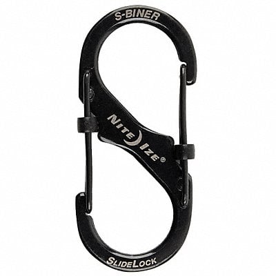 Locking Carabiner 2 in Steel Black MPN:LSB2-01-R3