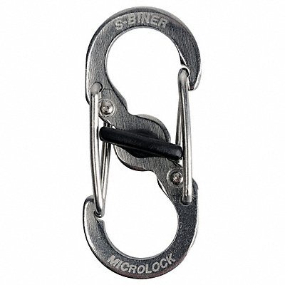 Locking Carabiner 1-2/5 in Steel Black MPN:LSBM-01-2R3