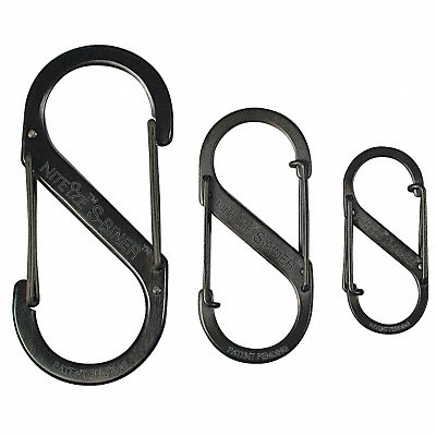 Carabiner Clip 3-1/2 in Steel Black MPN:SB234-03-01