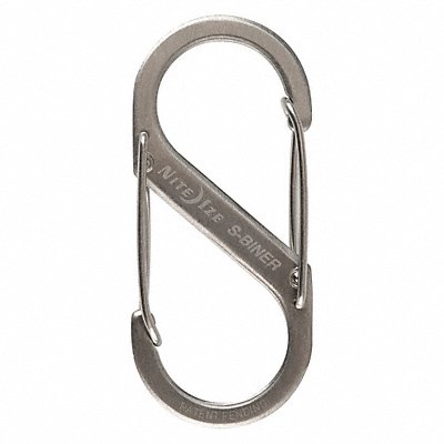 Double Gated Carabiner 2-5/8 in Silver MPN:SB3-03-11