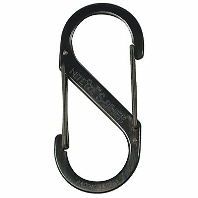 Carabiner Clip 3-13/25 in Steel Black MPN:SB4-03-01