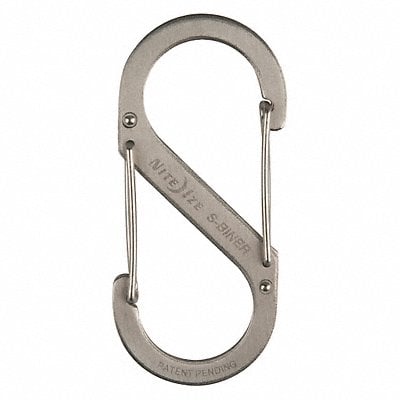 Double Gated Carabiner 3-1/2 in Silver MPN:SB4-03-11