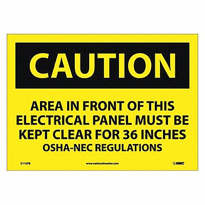 Caution Electrical Hazard Sign MPN:C115PB