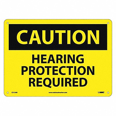 Caution Hearing Protection Required Sign MPN:C513AB