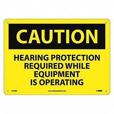 Caution Hearing Protection Required Sign MPN:C679RB