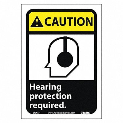 Caution Hearing Protection Required Sign MPN:CGA5P