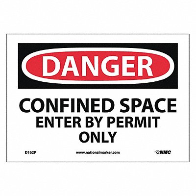 Danger Confined Space Enter By Permit On MPN:D162P