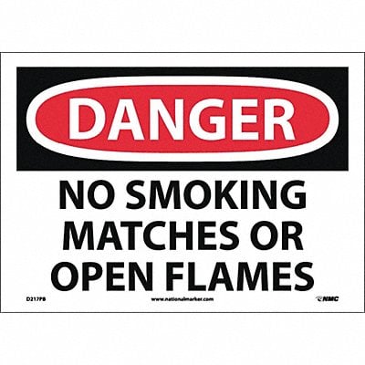 Danger No Smoking Matches Or Open Flames MPN:D217PB