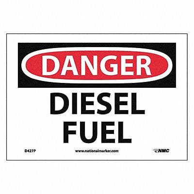 Danger Diesel Fuel Sign MPN:D427P