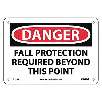 Danger Fall Protection Required Beyond T MPN:D528A