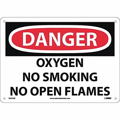 Hang Tag Danger Oxygen No Smoking MPN:D597AB