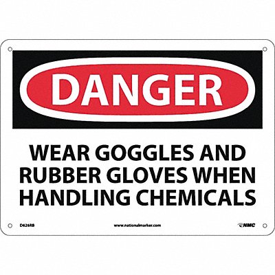 Sign Danger Wear Ppe When Handling Chem MPN:D626RB