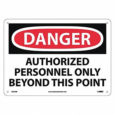 Danger Authorized Personnel Only Beyond MPN:D642RB