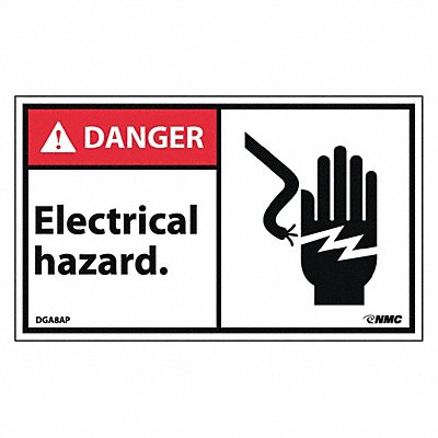 Danger Electrical Hazard Label PK5 MPN:DGA8AP