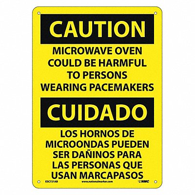 Caution Microwave Oven Harmful Sign Bili MPN:ESC721AB