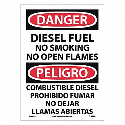 Danger Diesel Fuel Sign Bilingual MPN:ESD467PB