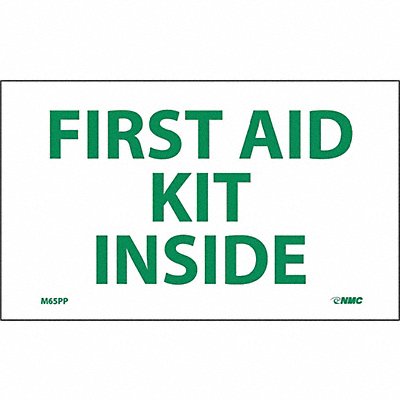 First Aid Kit Inside Label MPN:M65PP