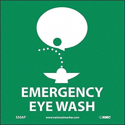 Emergency Eye Wash Label PK5 MPN:S50AP