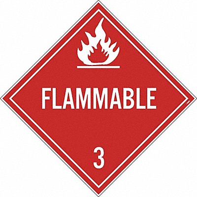 Flammable 3 Dot Placard Sign MPN:DL158R