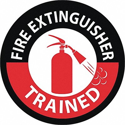 Fire Exting Trained Hard Hat Label PK25 MPN:HH136