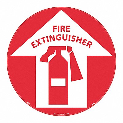 Fire Extinguisher Walk On Floor Sign MPN:WFS10