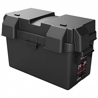 Battery Box Snap Closure Black Plastic MPN:HM318BK