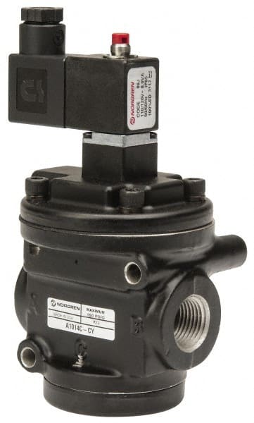 Mechanically Operated Valve: Poppet, Solenoid Actuator, 1/2