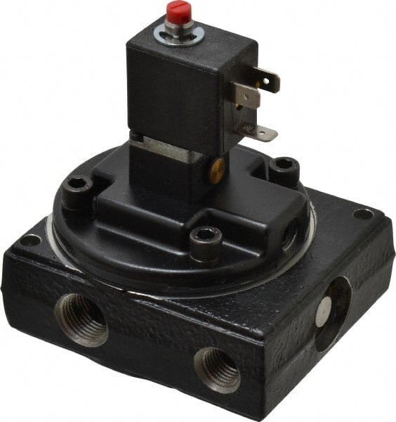 Mechanically Operated Valve: Poppet, Solenoid Actuator, 1/4