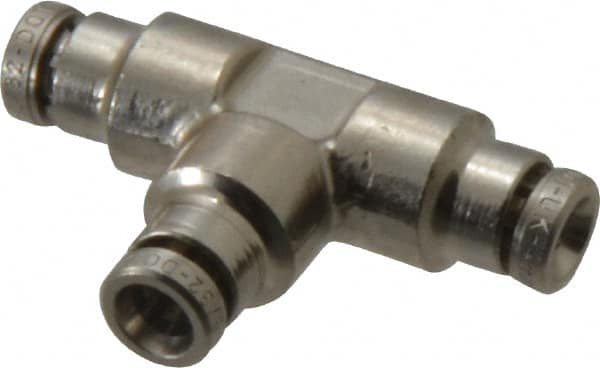 Push-To-Connect Tube to Tube Tube Fitting: Tee Connector, Tee MPN:100600400