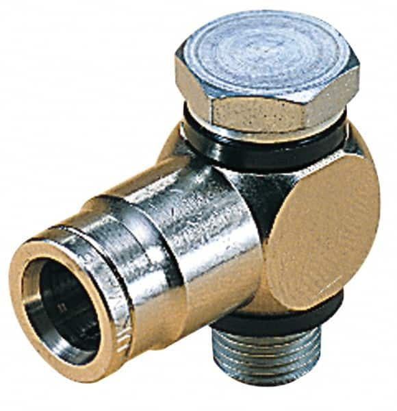 Push-To-Connect Tube to Male & Tube to Male BSPP Tube Fitting: Elbow Banjo Assembly, 1/8